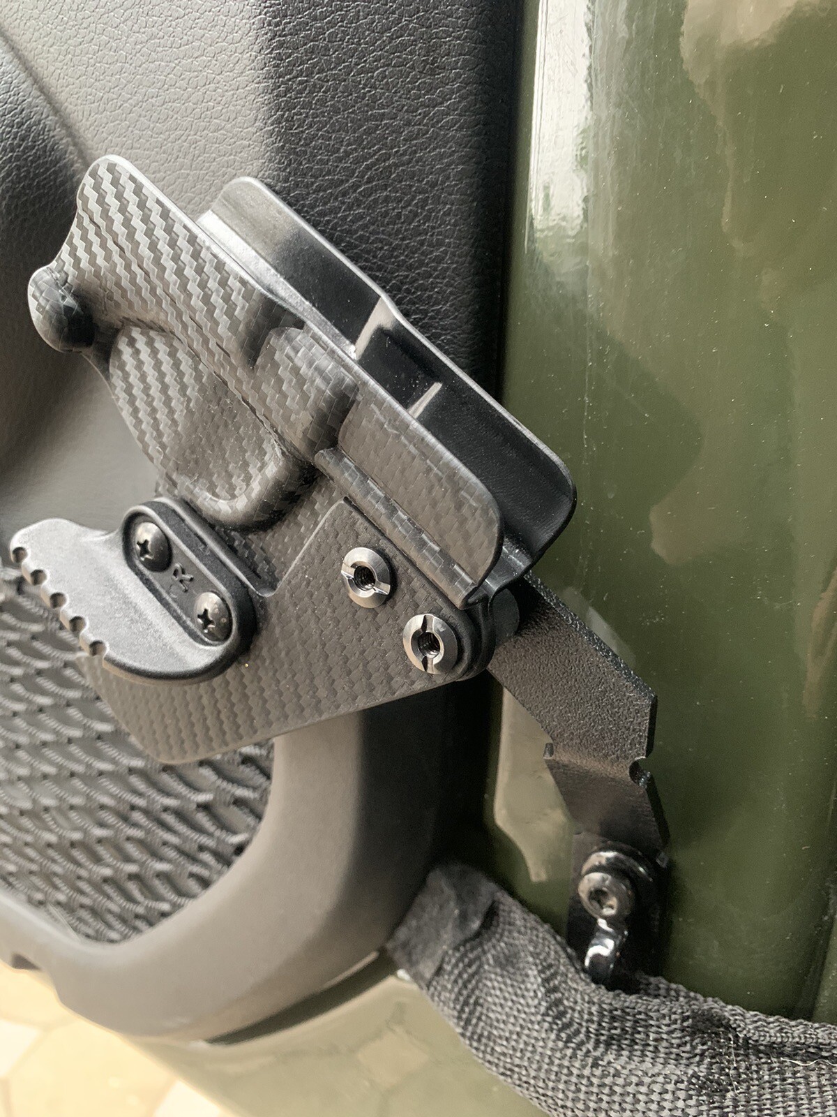 Jeep Wrangler Or Gladiator Driver Door Pistol Holster Mount Universal