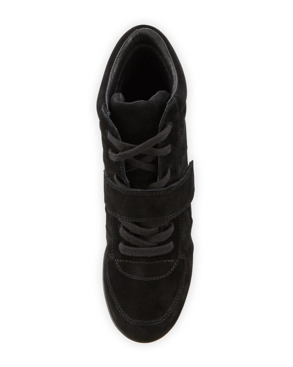 Ash Women's Lace Up Wedge Heel High Top Bowie Sneakers Black