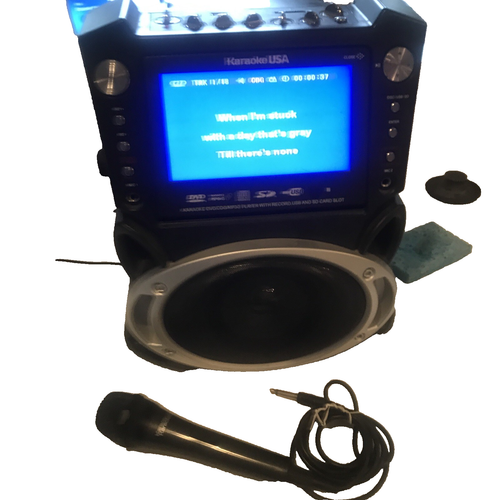 Karaoke EE. UU. GF829 DVD/CDG/MP3G 7" TFT Pantalla a Color con 1 Micrófono y Cable