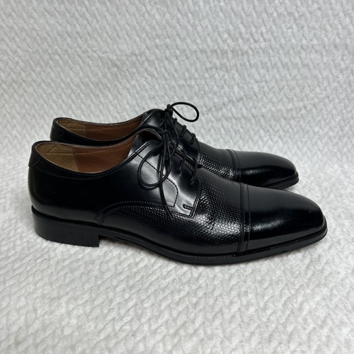 Florsheim Men's Belfast Cap Toe Oxford Leather Shoes 14228-001 Black 10 M - Picture 4 of 9