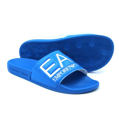 EMPORIO ARMANI EA7 MEN'S XCP001 visibilità Pantofole-ASTER Blue micro-Mare  WRLD | eBay