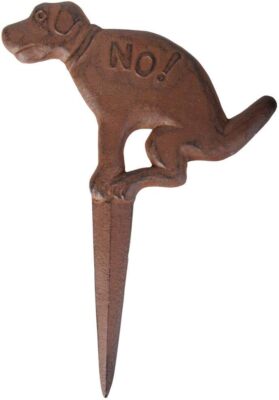 Esschert Design USA HB13 No Pooping Yard Sign, Antique Rust