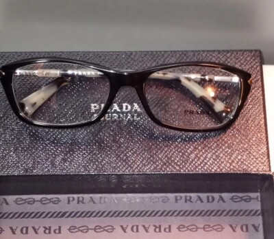  PRADA  Eyeglasses PVR O4 P1AB 54-17-135  - 101 Black Gray  HAVANA w/Demo  *NEW*