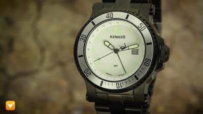 Renato T-Rex Diver GMT 2 Time Zone Limited Production 100pcs White Dial Silver B