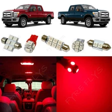 7x Red LED lights interior package kit for 2011-2015 Ford Super Duty FS2R
