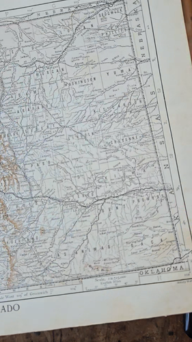 COLORADO - Railroad Counties Mountain Detailed 1911 Original Antique Map w Video - Video 1 of 1