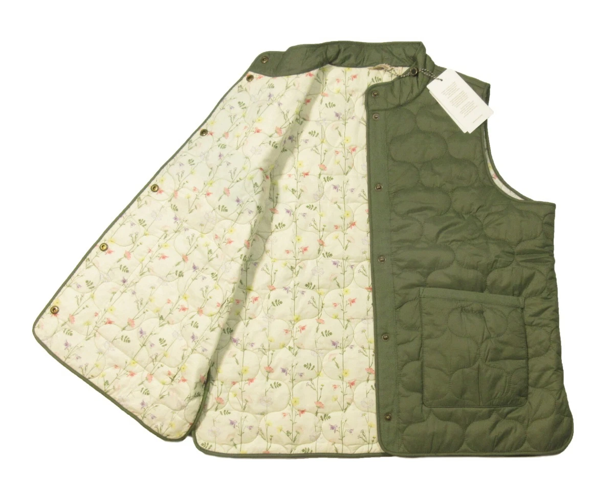 Barbour Women s Bay Leaf Green Lola Quilted Snap Button Gilet Vest