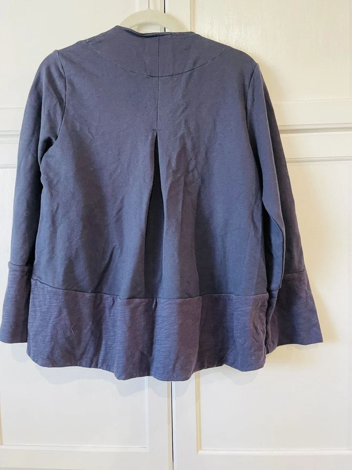 Jaqueta terry neon Buda-azul marinho-algodão. Tamanho M - Imagem 2 de 4