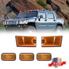 Amber Lens Front Top Roof Cab Marker Light Housing For Hummer H2 / SUT 2003-2009