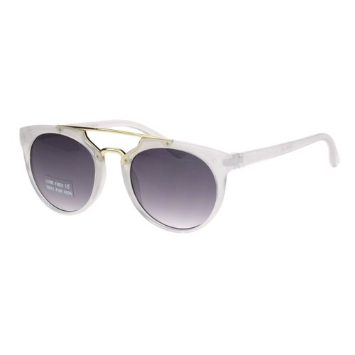 Kids Size Girls Flat Top Mod Retro Designer Fashion Plastic Sunglasses - Picture 11 of 21