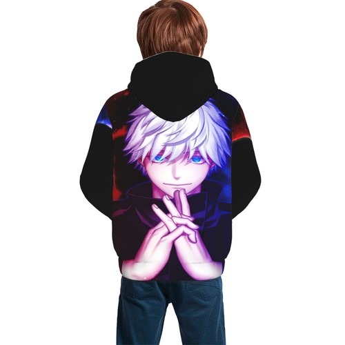 Jujutsu Kaisen Gojo Kids Youth Pullover Hoodie Hooded Sweatshirt with Big Pocket - Picture 24 of 32