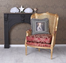 Fauteuil à Oreilles Fauteuil Capitonné Baroque Fauteuil TV Fauteuil Rokoko