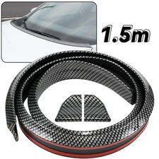 4.9ft 1.5m Carbon Fiber Car Rear Roof Tail Trunk Spoiler Wing Lip Trim Universal