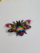 Butterfly Brooch Pin Large Size Multi-Color 