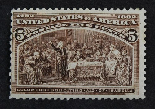 CKStamps: US Stamps Collection Scott#234 5c Columbian Unused Regum