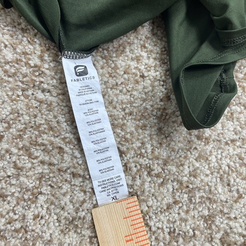 Fabletics Racerback Tank Size XL Olive Green Back Detail Athleisure Gym Workout - Picture 6 of 6