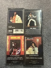 Lot Of 4 Elvis Presley Cassette Tapes. Not Tested