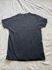 Fruit of the Loom Mens Large Black Cotton TShirt with pocket