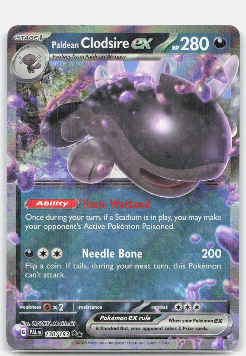 Paldean Clodsire ex Holo Double Rare SV02: Paldea Evolved 130/193 NM
