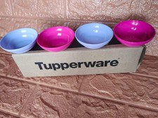 New Tupperware Play Set of 4 Kids Mini Colorful Salad Bowls