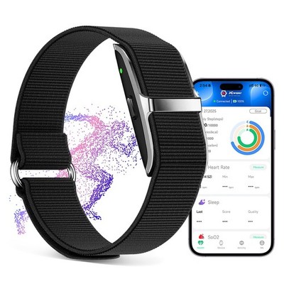Smart Wristband, Wearable Activity & Fitness Tracker 24/7 Heart Rate Temp Mon...