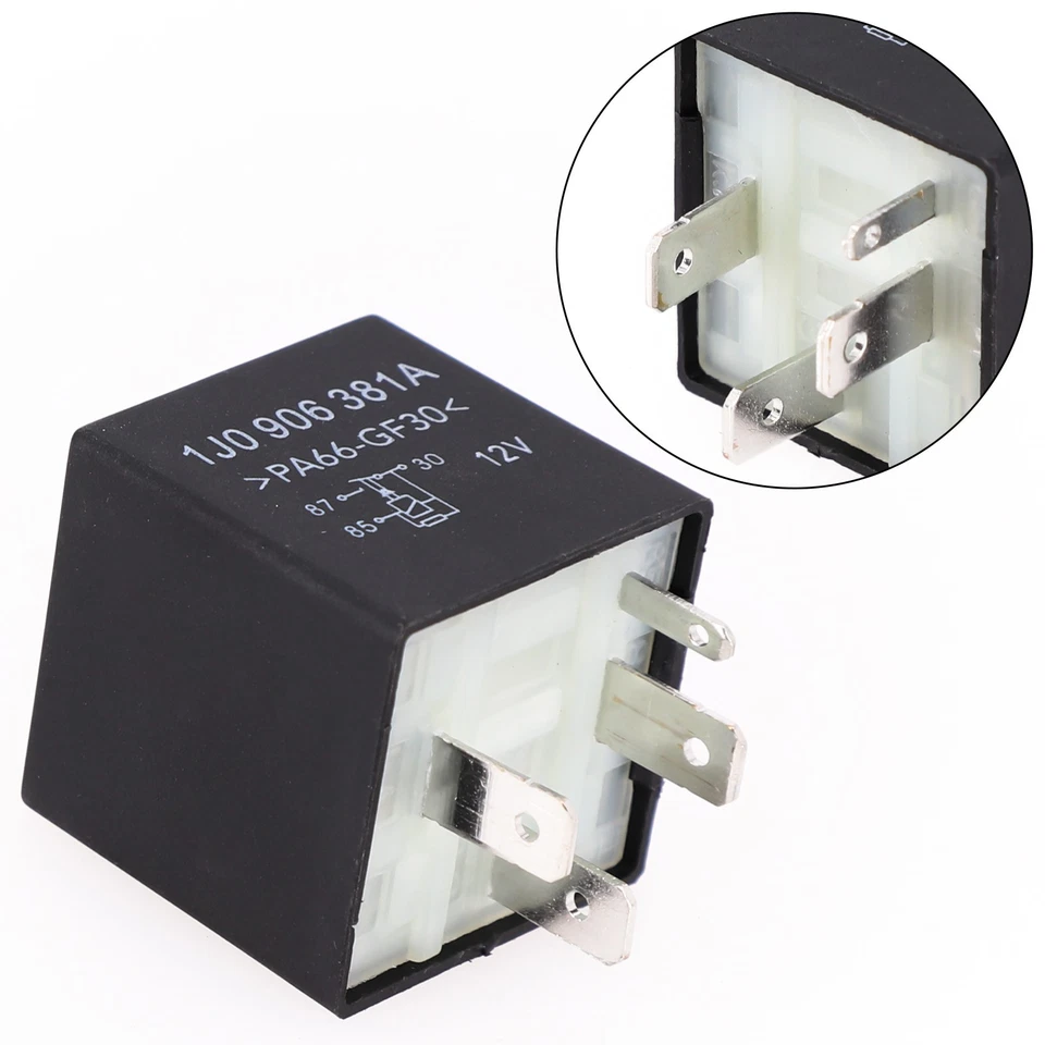 ECU Fuel Pump Relay ECU Fuel Pump Relay 1008300003 4 Pin Black &Silver - Image 3 of 4