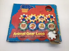 Vintage Retro Train Learning Toy Game Loco Gears Animals Complete With Box