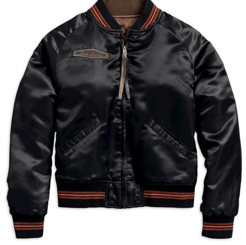 Harley-Davidson 1903 Women's Black/ Green Bomber Reversible Jacket Size Small