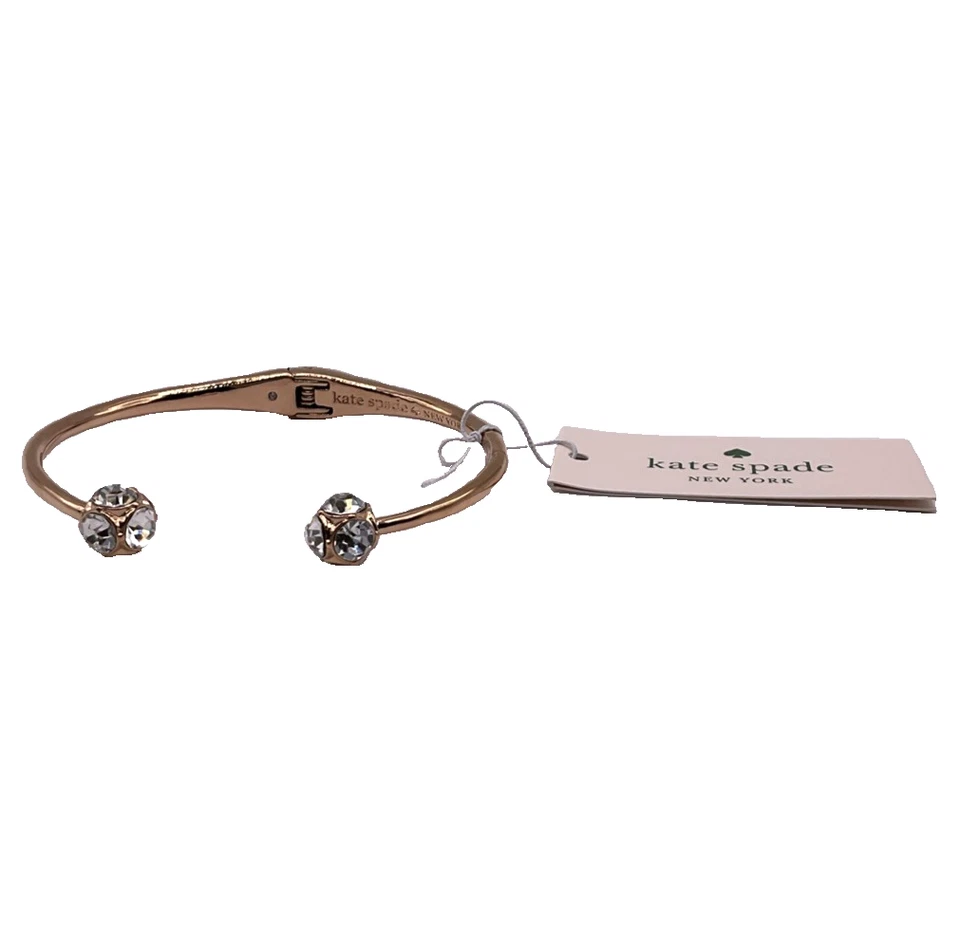 Pulsera Kate Spade Dama Mermelada Puño Abierto Oro Rosa Brillo NUEVO Joyería Foto 2 de 4