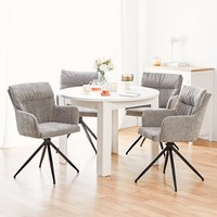 Esstisch Rund Esszimmertisch 106 Cm Tisch Weiß KüChentisch Esszimmer Homestyle4U