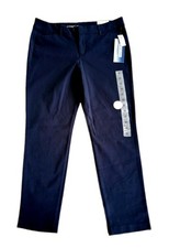 Old Navy Mid-rise Pixie Skinny Ankle Pants Never Fade SZ 12 Navy Blue NWT
