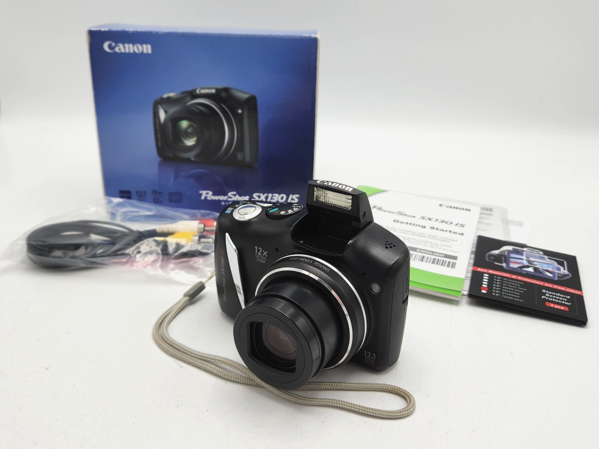 Canon PowerShot SX130 IS Digital Camera 12.1MP 12x Zoom 5-60mm F3