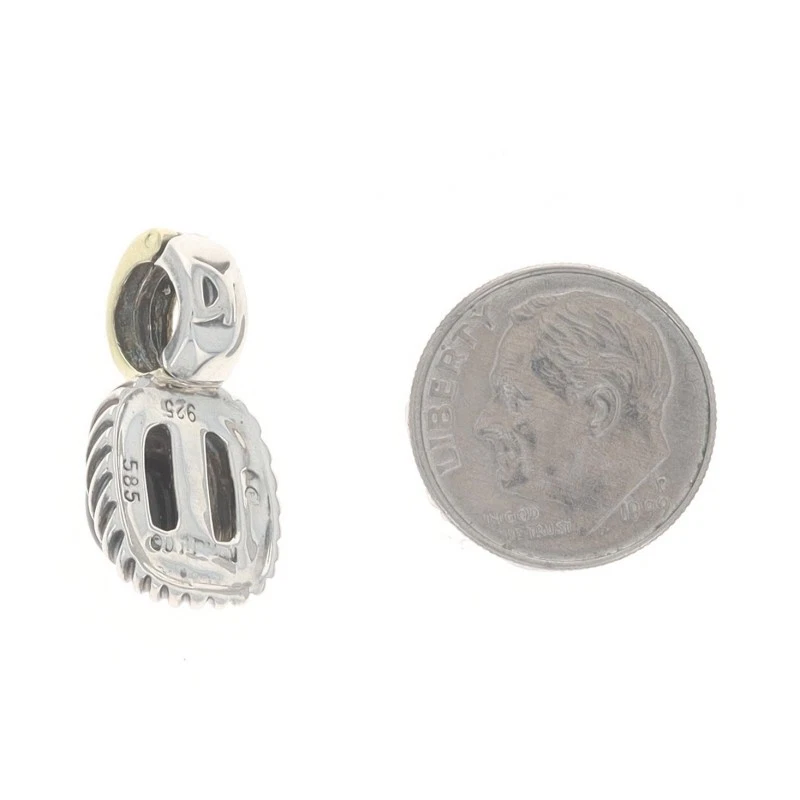 Colgante potenciador de ónix David Yurman Albion cabujón de oro amarillo 925 de 14 k Foto 3 de 4