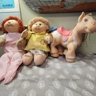 2 Vintage Cabbage Patch Kids Dolls 1982 Xavier Roberts Crimp And Curl Pony Horse