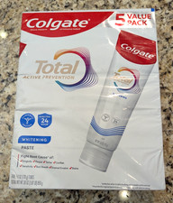 Colgate Total Active Prevention Whitening Toothpaste 6 oz x 5 Pack exp: 01/2028