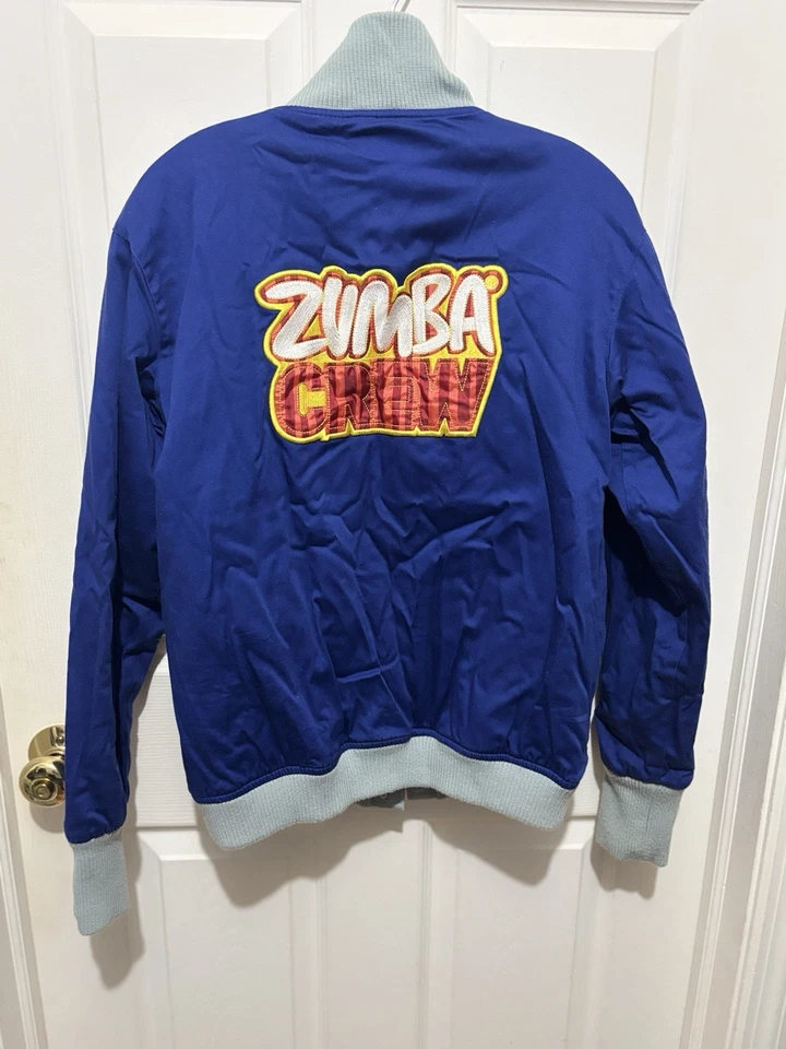 Chaqueta Bomber Zumba Crew Azul Invierno Talla Pequeña Foto 2 de 4