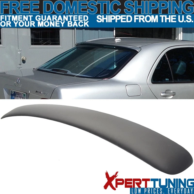 Fits 95-01 Benz E Class W210 4Dr Rear Trunk Spoiler + Roof Spoiler ABS Foto 2 de 4
