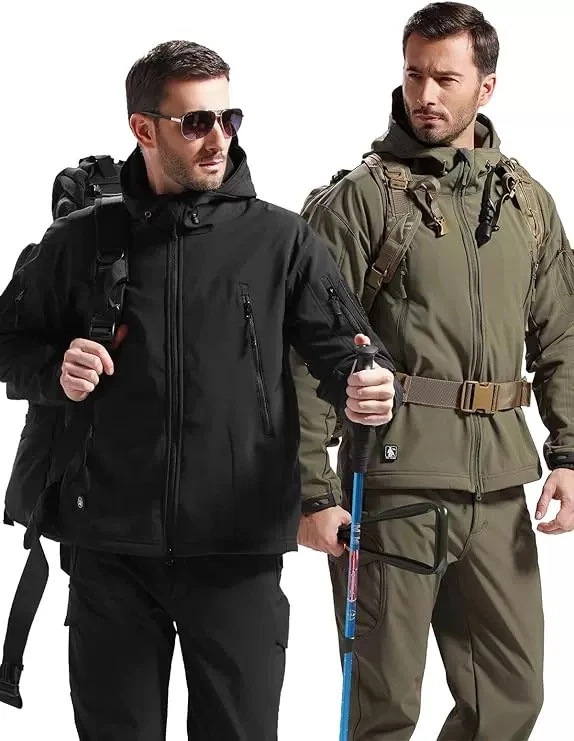 Chaqueta táctica militar impermeable para hombre Abrigo suave Trabajo Rompevientos Chaqueta Foto 2 de 4