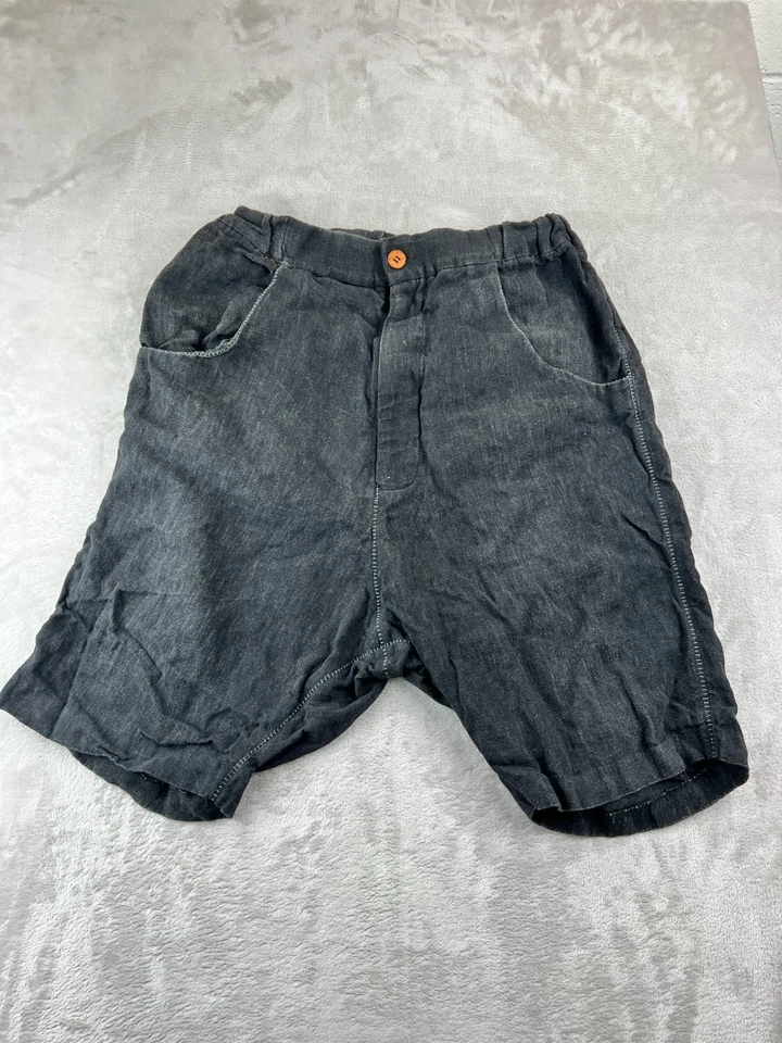 10sei0otto Mens Denim Black Flat Front Low Crotch Bermuda Shorts Size Medium