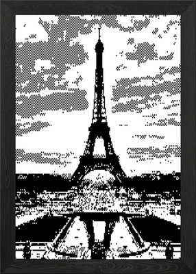 The Eiffel tower Framed Wall Art Poster Canvas Print Picture