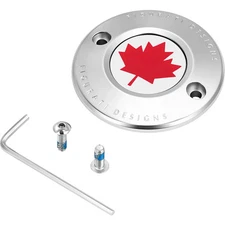 FIGURATI DESIGNS RED MAPLE LEAF TIMING COVER M8 SILVER FD03-TC-2H-SS