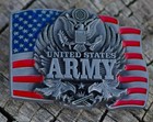 Vintage Belt Buckle Steel United States Army VERY NICE!