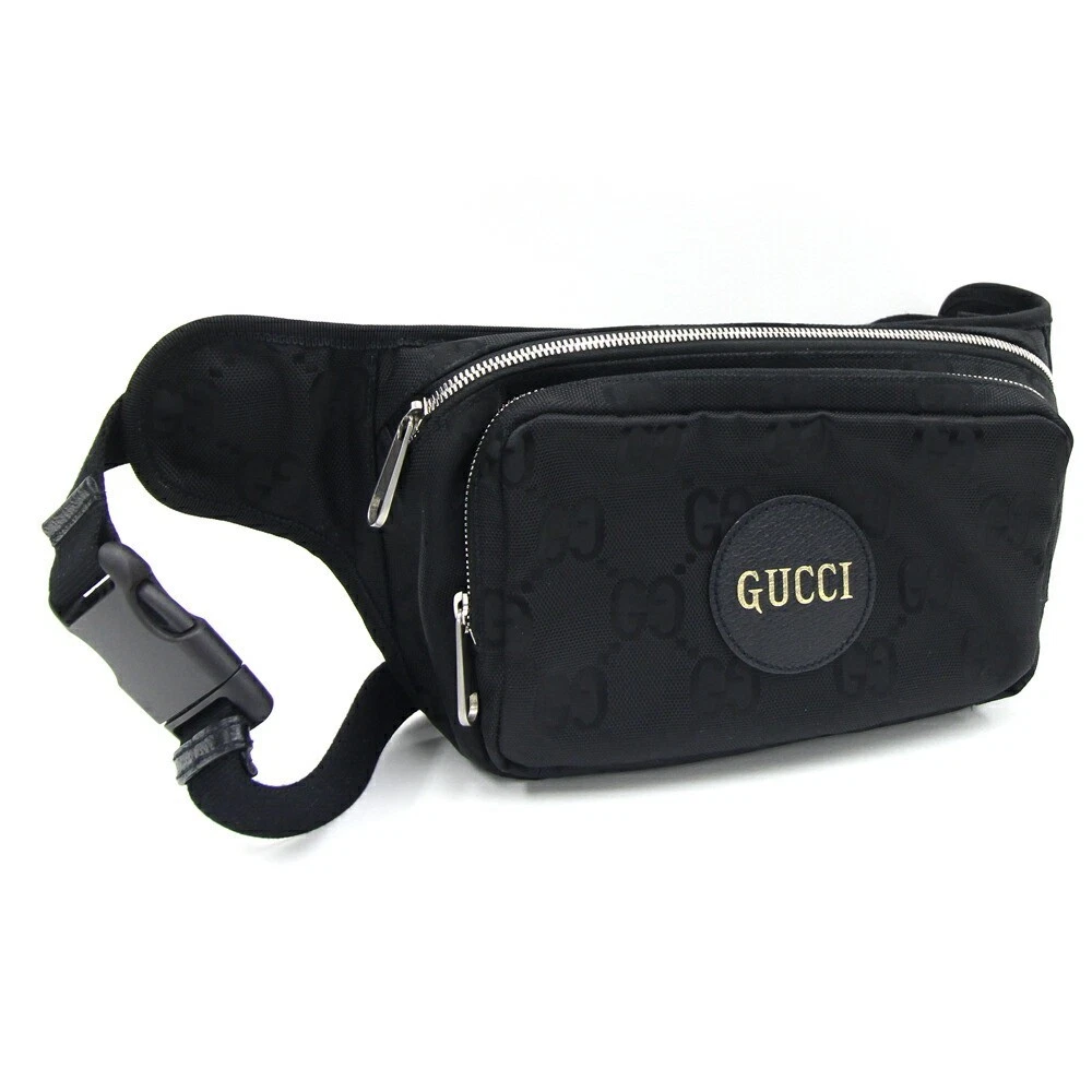 Gucci Body Bag of the Grit 739376 Noir Nylon Cuir Occasion Taille Sac Ceinture Sac