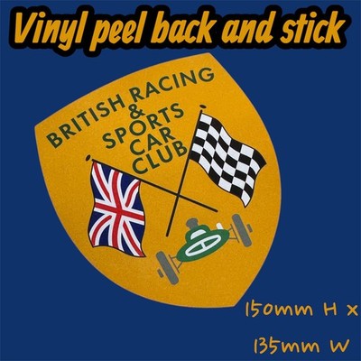 BRSCC British  Racing Car Club Vinyl Sticker Decal Classic Motorsport Race Rally