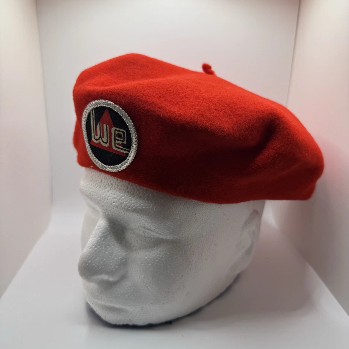 Vintage Red Hat Wool Women\'s Appliqué Beret Beaded WPL‎ 5923 Beret Red Vintage Hats for Women for sale | eBay main image 2