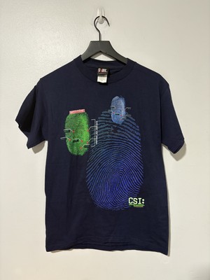 Vintage CSI Crime Scene Investigation Shirt Mens Small Giant Graphic Tee 2004 TV