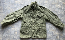 Vintage USA Military M65 Field Jacket Coat Green Scovill Zipper No Tag VTG Army