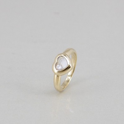 CHOPARD Happy Diamonds Ring in 750/18k Gelbgold 1 schwebender Brillant