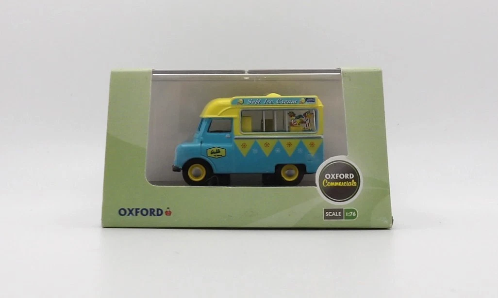 VANS OXFORD COMMERCIALS 76CA002 BEDFORD CA 'WALL'S GELATE CREAM' BLU COME NUOVO IMBALLATO 1:76