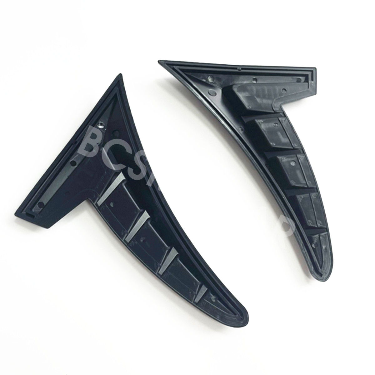 Car Air Flow Intake Side Fender Vent Moulding Trim Decals Stick On Glossy Black
